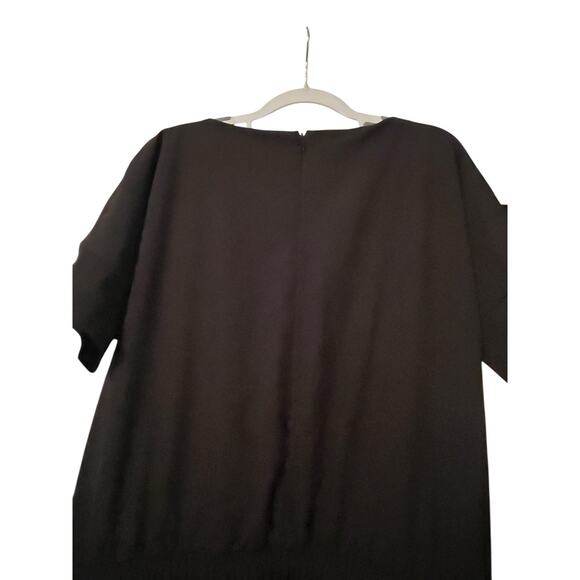 Albion Fit Everyday Jumpsuit •XL Petite•Black Ankle Zip Elastic Drawstring Waist - Picture 9 of 14